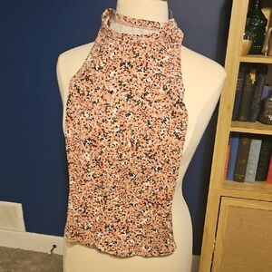 Maurices Cream Halter Fitted Tank Top